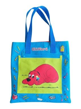 VTG Scholastic Clifford Big Red Dog Canvas Tote Bag